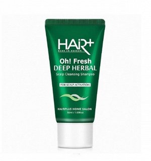 Свежающий шампунь с экстрактами трав Hair Plus Oh! Fresh Deep Herbal Shampoo50мл