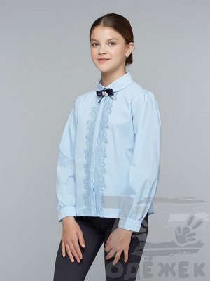 835 Блузка для девочки с  длинным рукавом