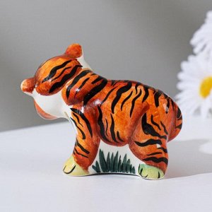 Сувенир "Тигр Бумер", гжель, цвет