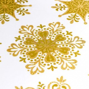 Декоративная наклейка Room Decor "Золотые снежинки №1" 29х41 см