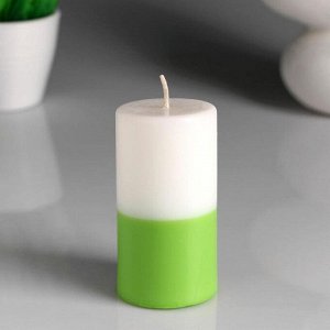Свеча- цилиндр "Жасмин- Зелёный чай" ароматическая, 5,2*9,5 см