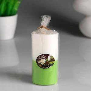 Свеча- цилиндр "Жасмин- Зелёный чай" ароматическая, 5,2?9,5 см