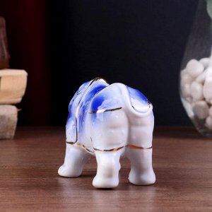 Сувенир керамика "Носорог" синий 6,5х12,5х4 см