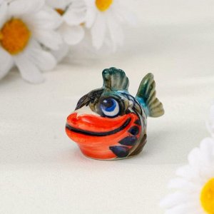 Сувенир "Рыбка", гжель цветная, 4х6 см