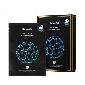 JMSolution Маска для лица тканевая с фуллереном и пептидами для глакости кожи Glory Aqua Fullerene Mask, 35 мл