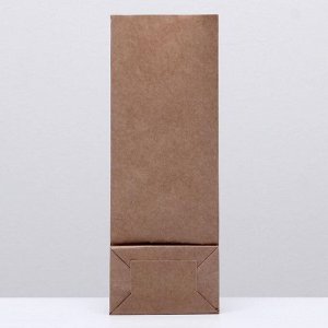 Пакет крафт бумажный фасовочный, прямоугольное дно 12 х 8 х 33 см