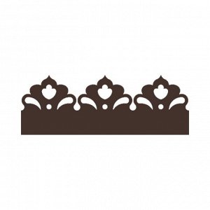 Декоративный элемент «Ирис», шаг узора 140 мм, 20,8 ? 200 см, шоколадный, RAL 8017