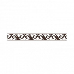 Декоративный элемент «Агава», шаг узора 200 мм, 10,4 ? 200 см, шоколадный, RAL 8017