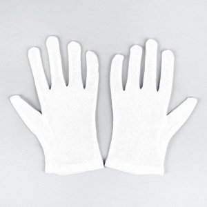 Перчатки хлопковые, размер S, пара, цвет белый