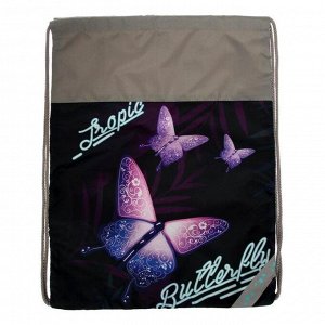 Рюкзак каркасный, Luris «Томас», 38 x 30 x 16 см, 3D-рисунок, наполнение: мешок для обуви, «Бабочки»