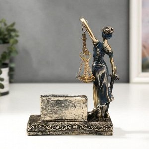 Фигурка-визитница настольная «Фемида - богиня правосудия», полистоун, 18x13.5x5 см