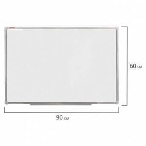 Brauberg Доска магнитно-маркерная стандарт, 60 х 90 см, алюминиевая рамка, гарантия 10 лет