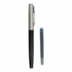 Ручка перьевая Parker Jotter Black Chrome Original F60, пластиковый корпус, 0,8 мм