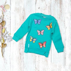 Джемпер для девочки с бабочками