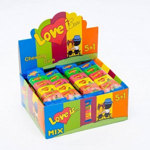 Жевательная резинка Love is мини, ассорти, 21 г