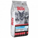 Blitz Sterilised Корм для стерилизованных и кастрированных кошек с курицей 10 кг