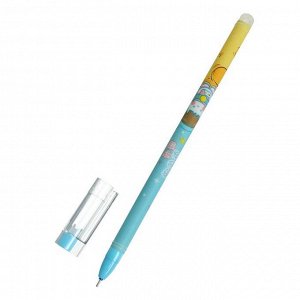 Ручка гелевая Calligrata "Девочка-космонавт" 0.38 мм, со стираемыми чернилами, чеорнила синие, корпус МИКС