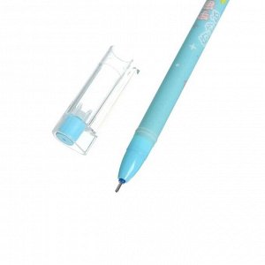 Ручка гелевая Calligrata "Девочка-космонавт" 0.38 мм, со стираемыми чернилами, чеорнила синие, корпус МИКС