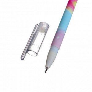 Ручка гелевая со стираемыми чернилами 0,5 мм, стержень синий, корпус МИКС (штрихкод на штуке)