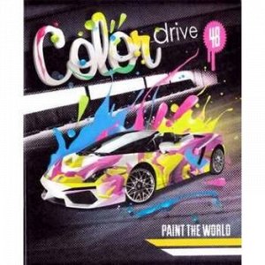 Тетрадь  48л клетка эконом "Color drive" (037867) Хатбер {Россия}