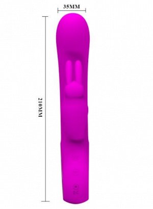 Вибромассажёр WEBB L 210 мм D 39 мм, 12 режимов вибрации, пурпурный