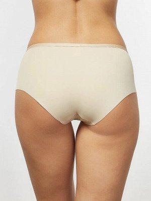 LUI et ELLE PX8008 beige Трусы женские макси слипы с высокой линией талии и ажурным кружевом