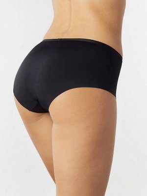 LUI et ELLE PX8008 black Трусы женские макси слипы с высокой линией талии и ажурным кружевом