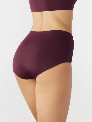 LUI et ELLE PX8040 burgundy Трусы женские слипы с высокой линией талии, ощущаются как вторая кожа, создают ощущение отсутствия белья и позволяют чувствовать себя уверенно и соблазнительно