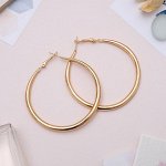 Серьги-кольца &quot;Дискотека&quot; лёгкие, d=6 см, цвет золото