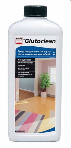 Средство Glutoclean Pufas ср-во для очистки и ухода за ламинатом и пробкой 1л