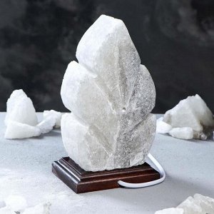 Соляная лампа "Лист резной", цельный кристалл, 20,5 см, 2-3 кг