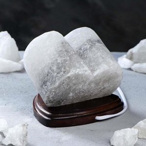 Соляная лампа "Сердце алое", цельный кристалл, 13 см