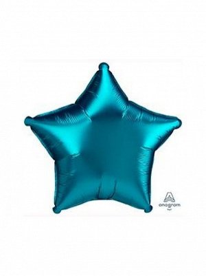 Фольга шар звезда Сатин Aqua 19"/48 см Anagram
