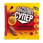 Абсолют Дуст СУПЕР 100 гр. пакет (1/50) АДС100 Альфа-циперметрин, ацетамиприд, борная кислота