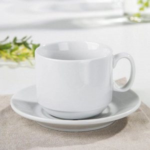 СИМА-ЛЕНД Чайная пара «Экспресс»: чашка 220 мл, блюдце d=14 см, цвет