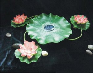 Фонарь  садовый "3 водоплавающие лилии"