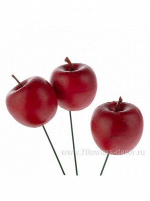 Яблоки на вставках набор 36 шт 4 х10 см цвет красный Арт. 95006234