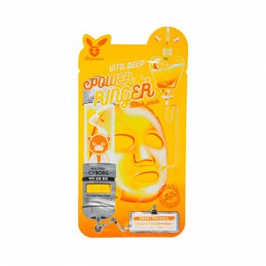 Elizavecca Тканевая маска для лица витаминизированная Power Ringer Mask Pack Vita Deep, 23 мл