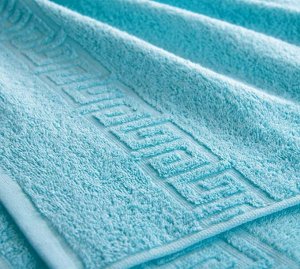 Махровое гладкокрашенное полотенце 50*90 см (Бирюзовый)