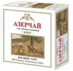 Чай Азерчай "Букет"  черный в пакетиках без конверта, 100 пак
