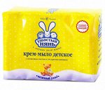 УШАСТЫЙ НЯНЬ® Крем-мыло с оливковым маслом и экстрактом ромашки &quot;ДЕТСКОЕ&quot;, 4х100г