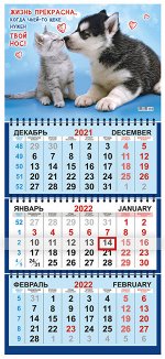 Квартальный календарь на 2022 год &quot;Кот и собака&quot;