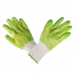 Перчатки нейлоновые, с ПВХ покрытием, размер 9, Greengo