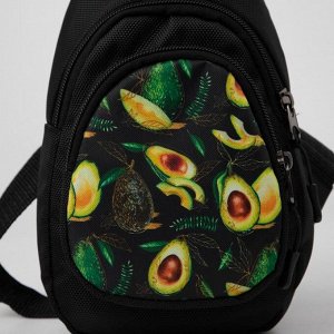 Сумка-рюкзак «Авокадо», 15х10х26 см, отд на молнии, н/карман, регул ремень, чёрный