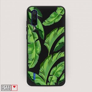 Матовый силиконовый чехол Зеленые листья пальмы на Xiaomi Mi CC9
