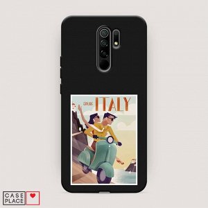 Матовый силиконовый чехол Постер Италия на Xiaomi Redmi 9