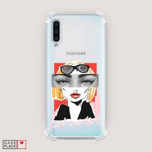 Противоударный силиконовый чехол Real cool girls на Samsung Galaxy A50