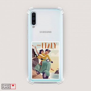 Противоударный силиконовый чехол Постер Италия на Samsung Galaxy A50
