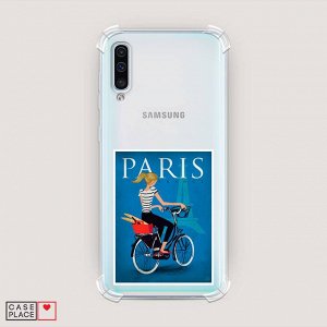 Противоударный силиконовый чехол Постер Франция на Samsung Galaxy A50