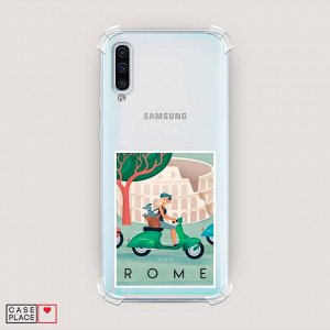 Противоударный силиконовый чехол Постер Рим на Samsung Galaxy A50